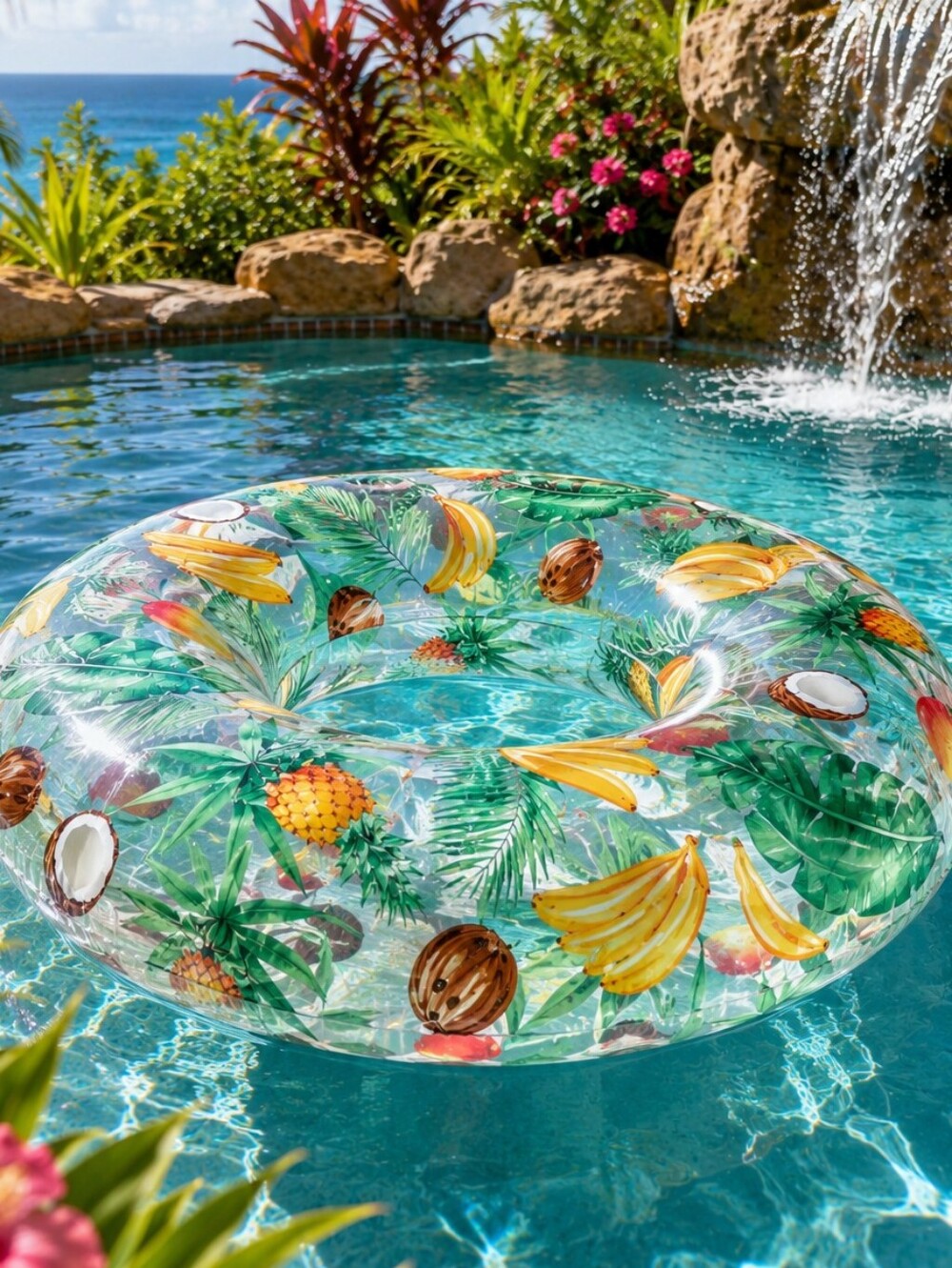 PoolCandy Tropical Fruit Jumbo Pool Float 60" Resort Collection NIB Summer Pool
